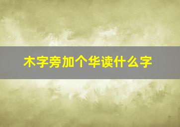 木字旁加个华读什么字