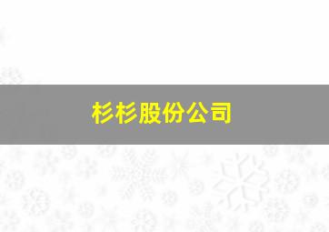 杉杉股份公司