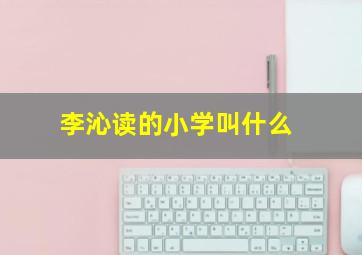 李沁读的小学叫什么