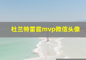 杜兰特雷霆mvp微信头像