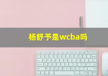 杨舒予是wcba吗