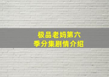 极品老妈第六季分集剧情介绍