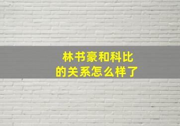 林书豪和科比的关系怎么样了