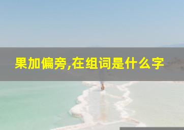 果加偏旁,在组词是什么字