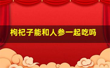 枸杞子能和人参一起吃吗