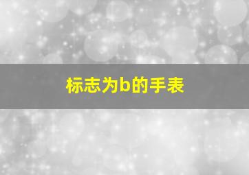 标志为b的手表