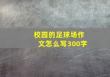 校园的足球场作文怎么写300字