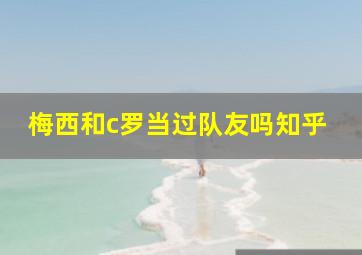 梅西和c罗当过队友吗知乎