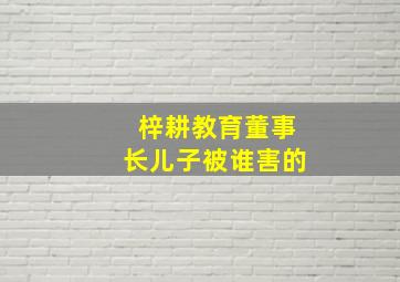 梓耕教育董事长儿子被谁害的