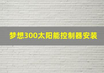 梦想300太阳能控制器安装