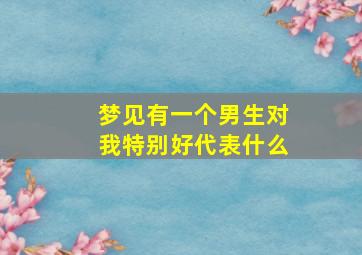 梦见有一个男生对我特别好代表什么