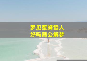 梦见蜜蜂蛰人好吗周公解梦