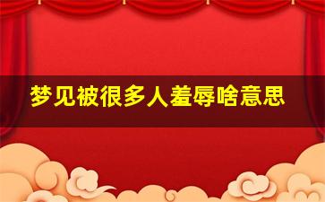 梦见被很多人羞辱啥意思