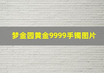 梦金园黄金9999手镯图片