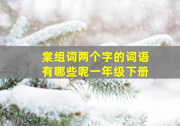 棠组词两个字的词语有哪些呢一年级下册