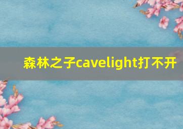 森林之子cavelight打不开