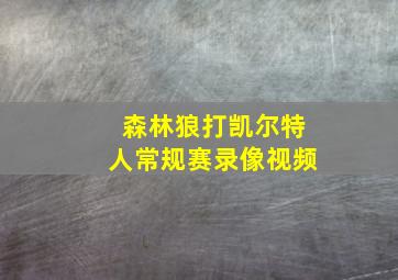 森林狼打凯尔特人常规赛录像视频