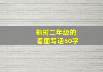 植树二年级的看图写话50字