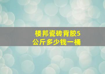 楼邦瓷砖背胶5公斤多少钱一桶