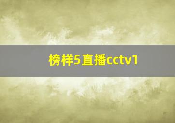 榜样5直播cctv1