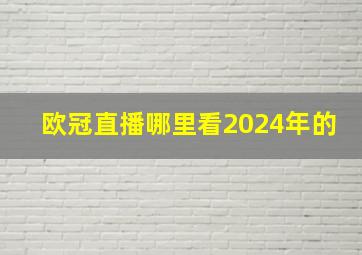 欧冠直播哪里看2024年的