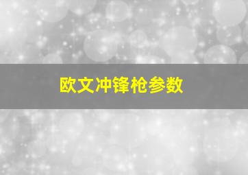 欧文冲锋枪参数