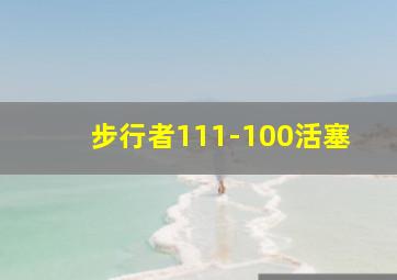 步行者111-100活塞