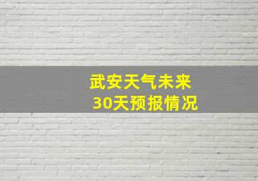 武安天气未来30天预报情况