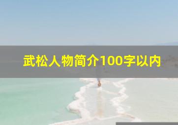 武松人物简介100字以内