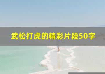 武松打虎的精彩片段50字