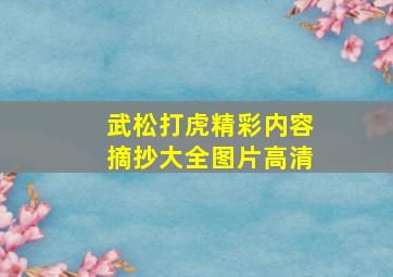 武松打虎精彩内容摘抄大全图片高清