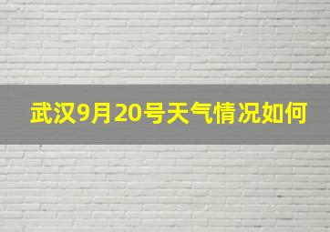 武汉9月20号天气情况如何