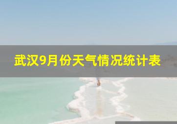 武汉9月份天气情况统计表