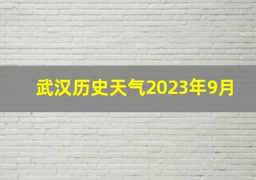 武汉历史天气2023年9月