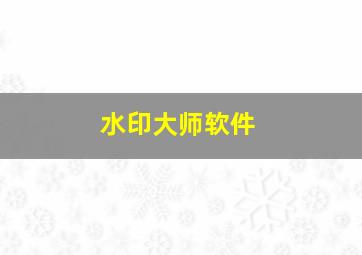 水印大师软件