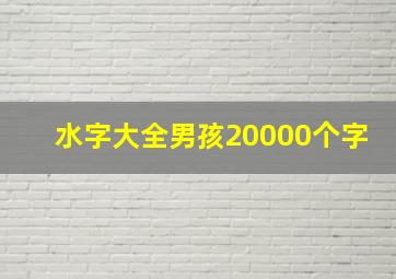 水字大全男孩20000个字