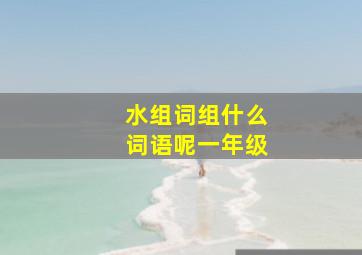 水组词组什么词语呢一年级