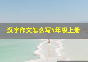 汉字作文怎么写5年级上册