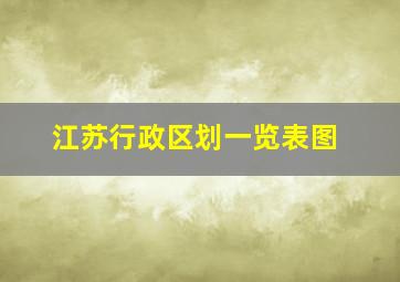 江苏行政区划一览表图