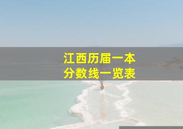 江西历届一本分数线一览表