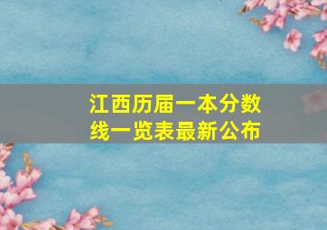 江西历届一本分数线一览表最新公布