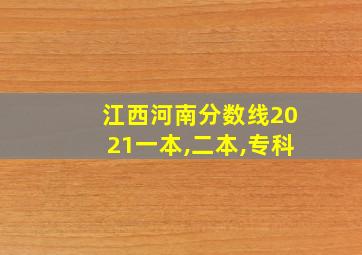 江西河南分数线2021一本,二本,专科