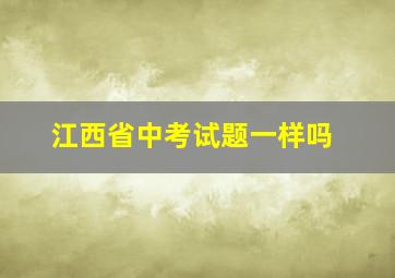 江西省中考试题一样吗