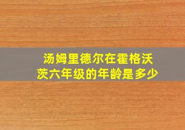 汤姆里德尔在霍格沃茨六年级的年龄是多少