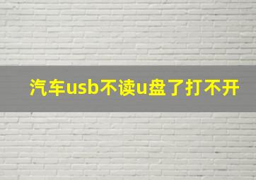 汽车usb不读u盘了打不开