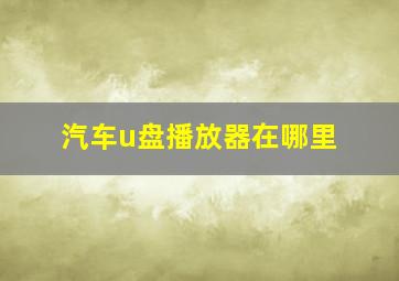 汽车u盘播放器在哪里