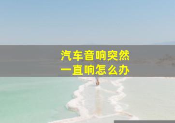 汽车音响突然一直响怎么办