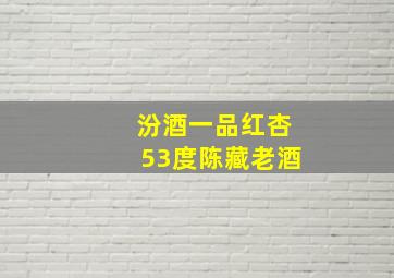 汾酒一品红杏53度陈藏老酒