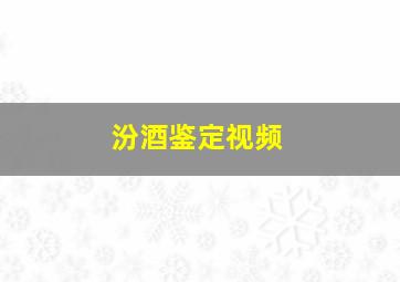 汾酒鉴定视频