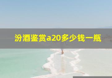 汾酒鉴赏a20多少钱一瓶